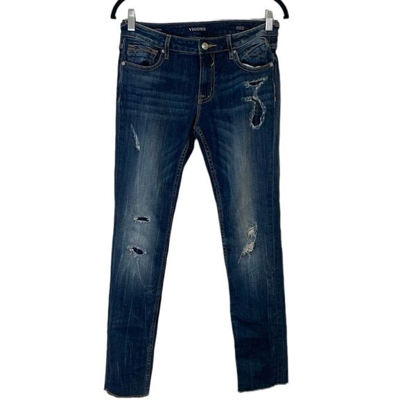 Viscoss the Thompson tomboy, dark wash, distressed, skinny Jean | size 27 - Picture 1 of 11